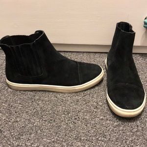Steve Madden Karrlton black suede sneaker booties